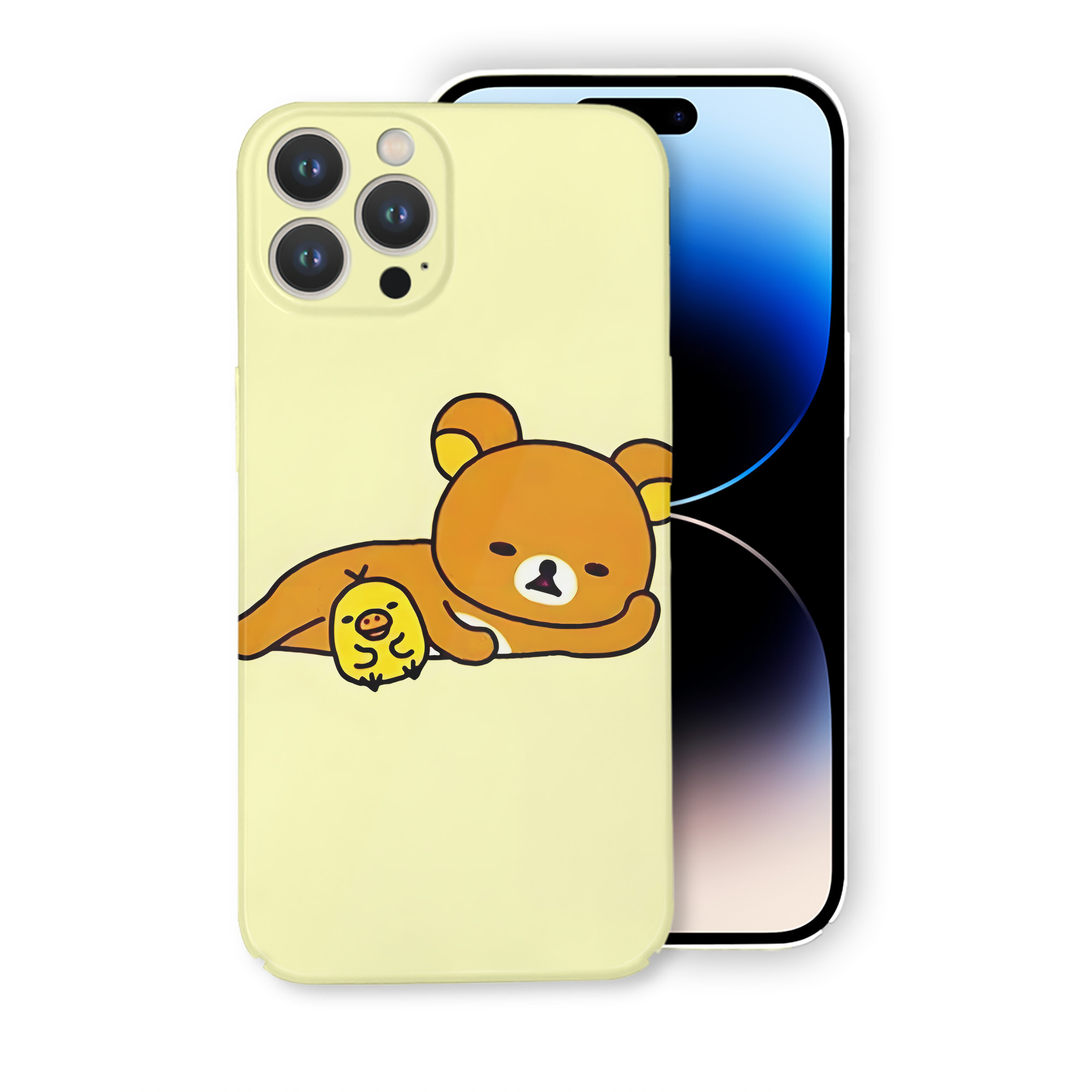 （画像用） リラックマ リラックマ キイロイトリ Rilakkuma Korilakkuma Kiiroitori 【iPhone 14シリーズ対応】ハードケース